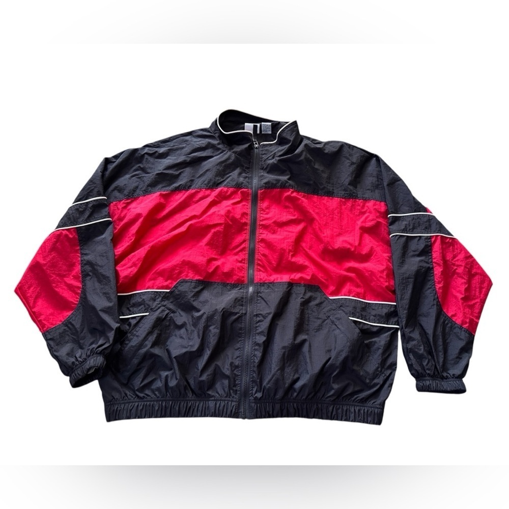 MTA Pro Men’s Windbreaker Full Zip Jacket Nylon Blend Size XL 90s Style